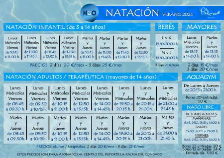 CAMPAÑA DE NATACIÓN VERANO 2024, INSCRIPCIÓN ABIERTA HASTA AGOTAR PLAZAS